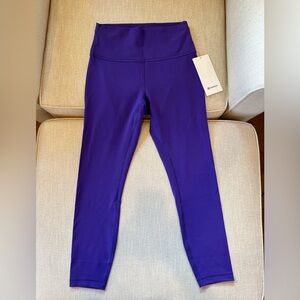 NWT Lululemon Wunder Train High-Rise Tight 25” Size 8 in Petrol Purple